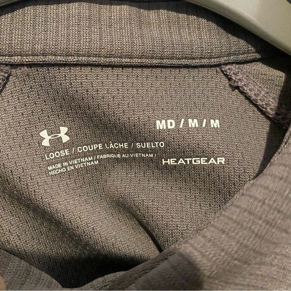 UNDER ARMOUR Men Gray UCLA Embroidery Polo Short Sleeve Top Size Medium - Picture 6 of 7